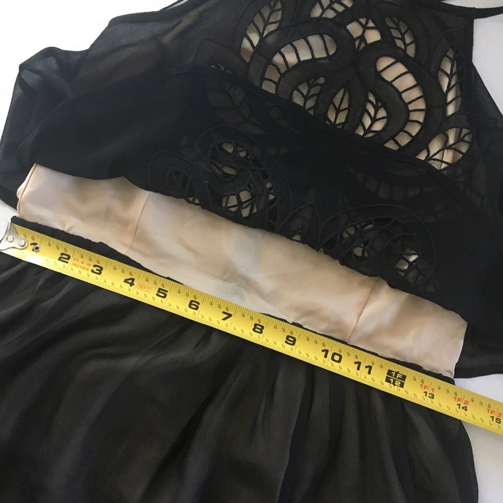 The Impecable Pig | Black Chiffon Dress, Medium - Picture 13 of 16